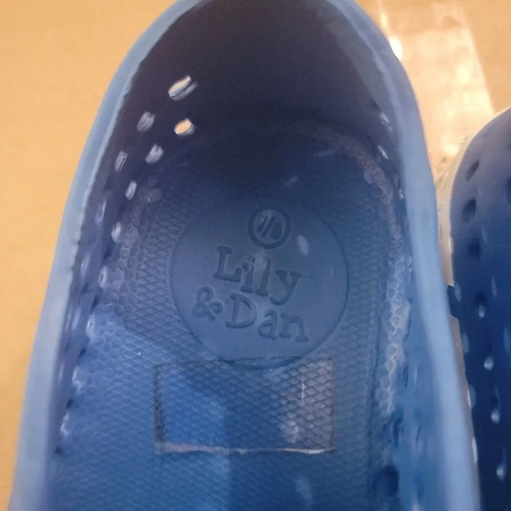Lily & Dan Unisex Kids Native Blue Slip On Water Shoes Size US 7/8